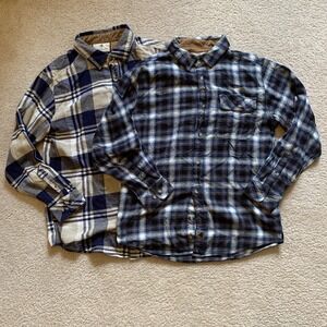 Legendary Whitetails Buck Camp‎ Medium Blue Flannel Men's 100%cotton Pair 2x